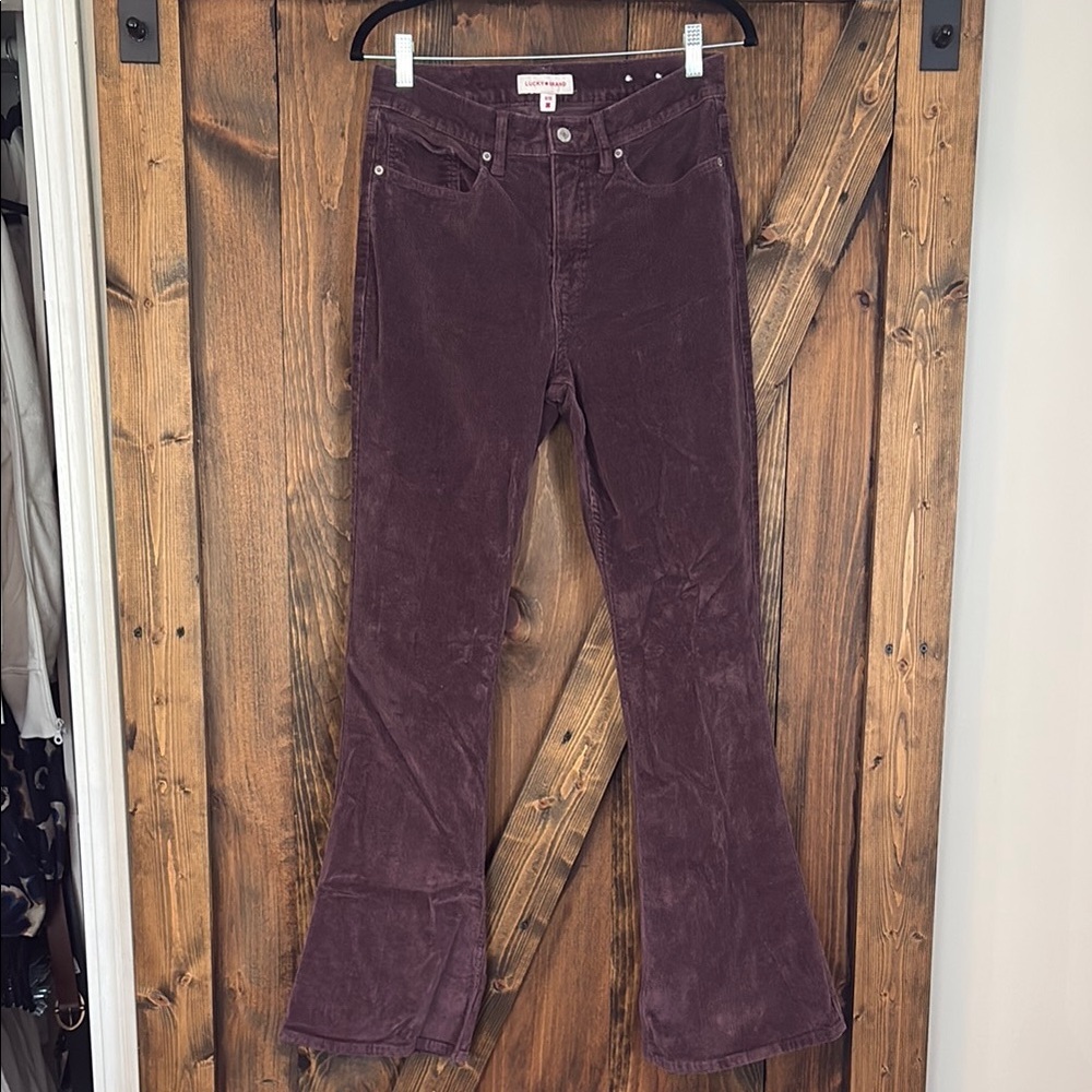 Lucky Brand Purple Flare Corduroy Jeans